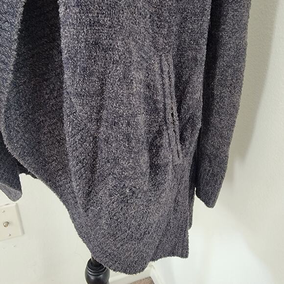Barefoot‎ Dreams CozyChic Lite Gray Wrap Open Front Cardigan Sz XS / Small - Picture 8 of 14